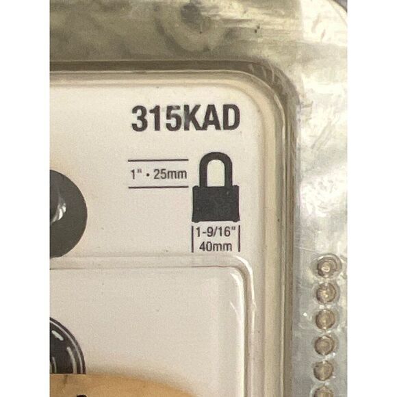 Master Lock Padlock, Covered Stainless Steel Lock, 1-9/16 in. Wide, Yellow - Picture 5 of 6